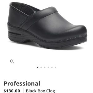 Dansko Black Clog size 35 but mom says they fit like 34, never worn